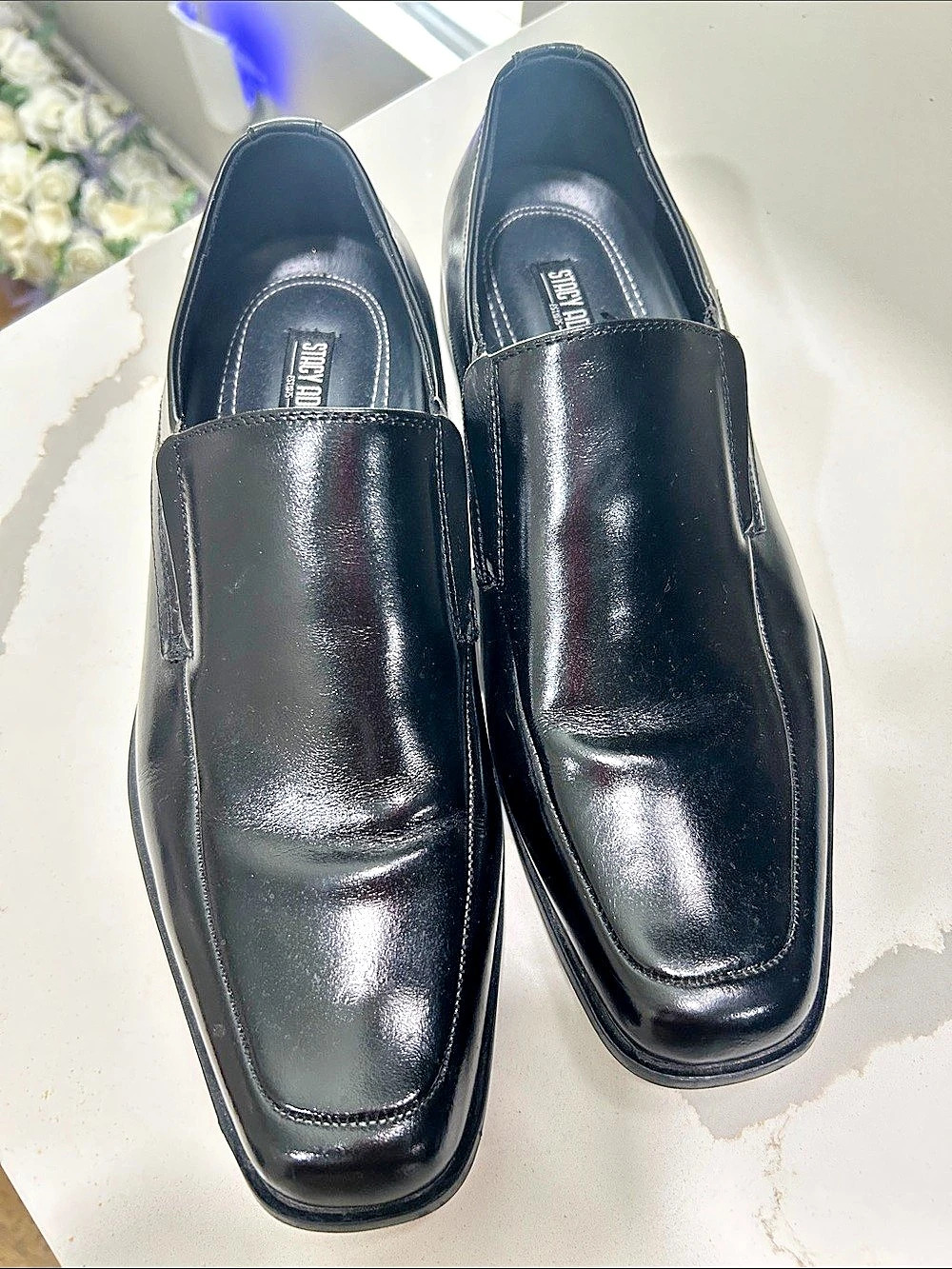 Steve Madden Black Slip-On Loafers